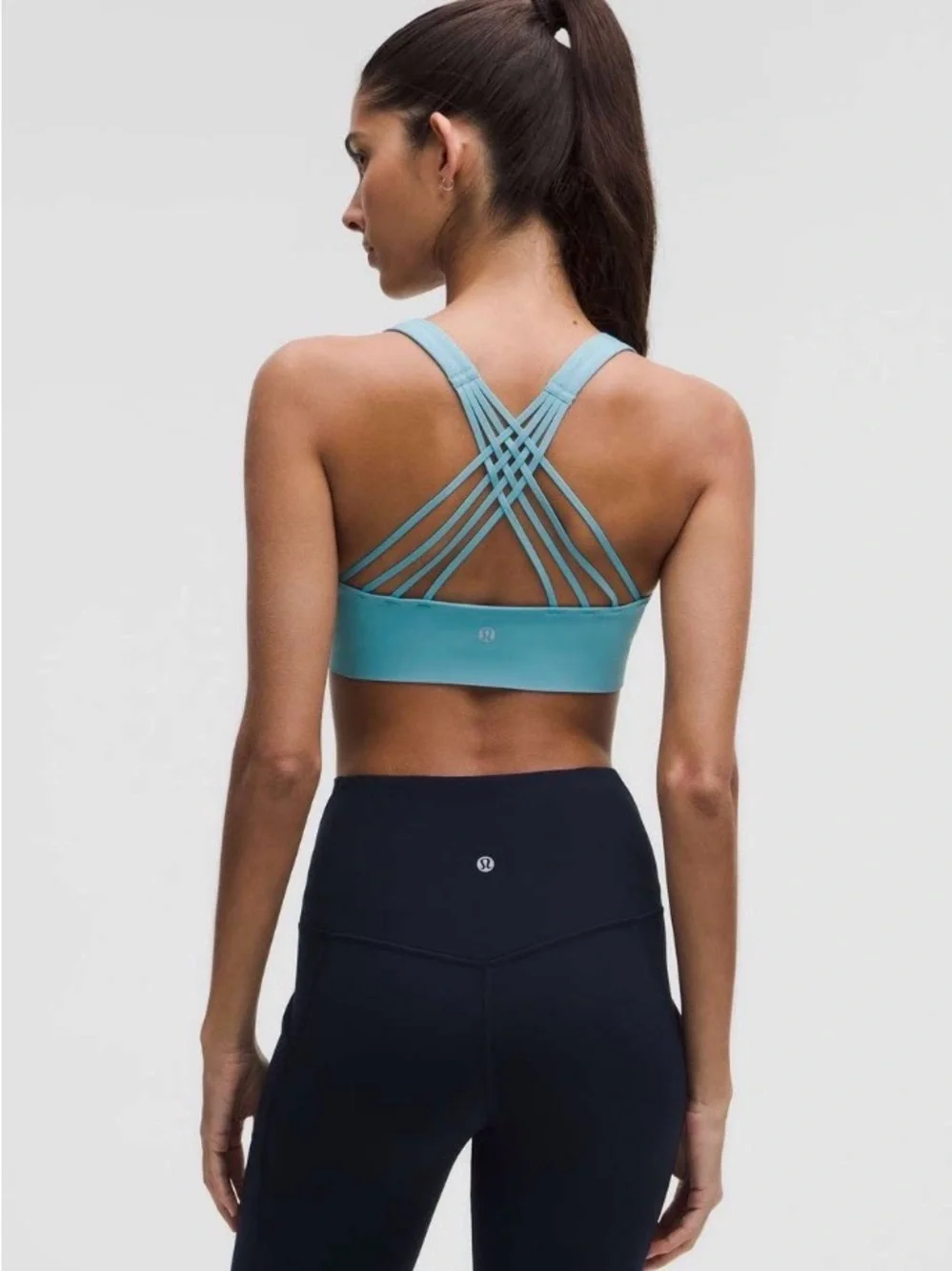 Lululemon FlexyFlex Strappy Yoga Bra *Light Support, A-C Cups Washed Blue